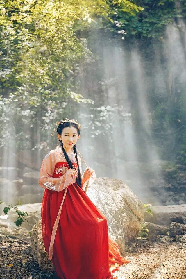 婉娘齊胸襦裙，清新淡雅漢服圖片