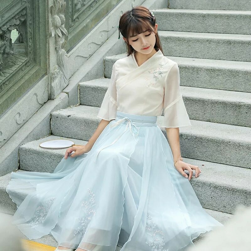 優(yōu)雅如詩(shī)，淡雅清新漢服圖片