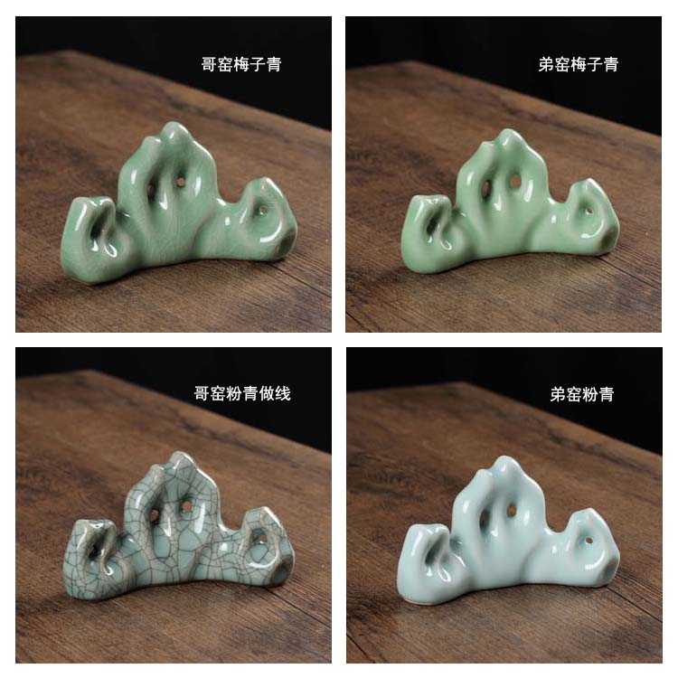 玉質(zhì)筆架，精美的山形筆擱