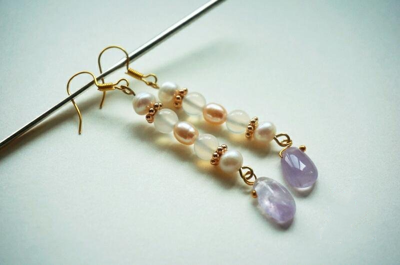 福連文苑古典珍珠耳墜