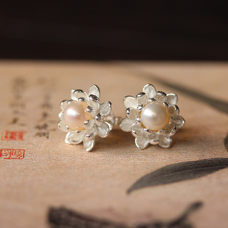 福連文苑珍珠耳釘