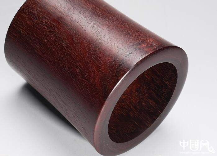 小葉紫檀筆筒，紅木筆筒