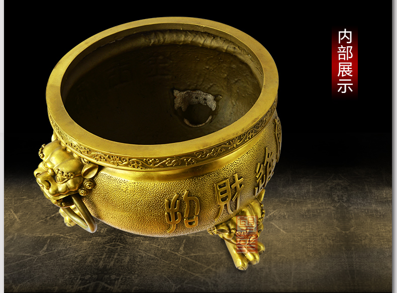 純銅香爐，三足宣德爐