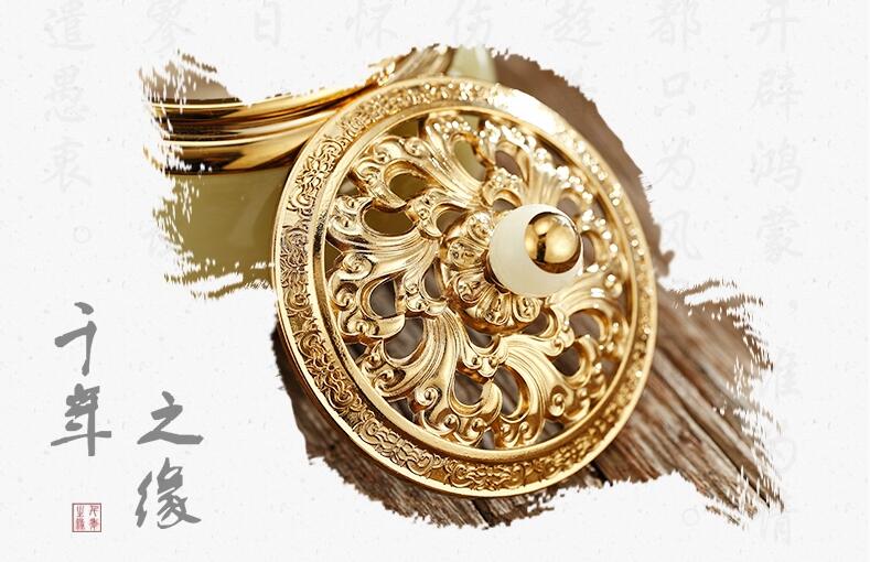 銅鑲玉香爐，純銅盤(pán)香爐