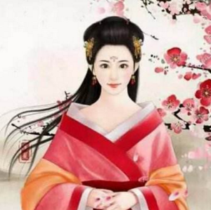 古風白衣女子撫琴頭像