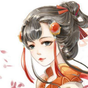 古風白衣女子撫琴頭像