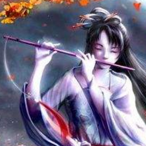 古風白衣女子撫琴頭像