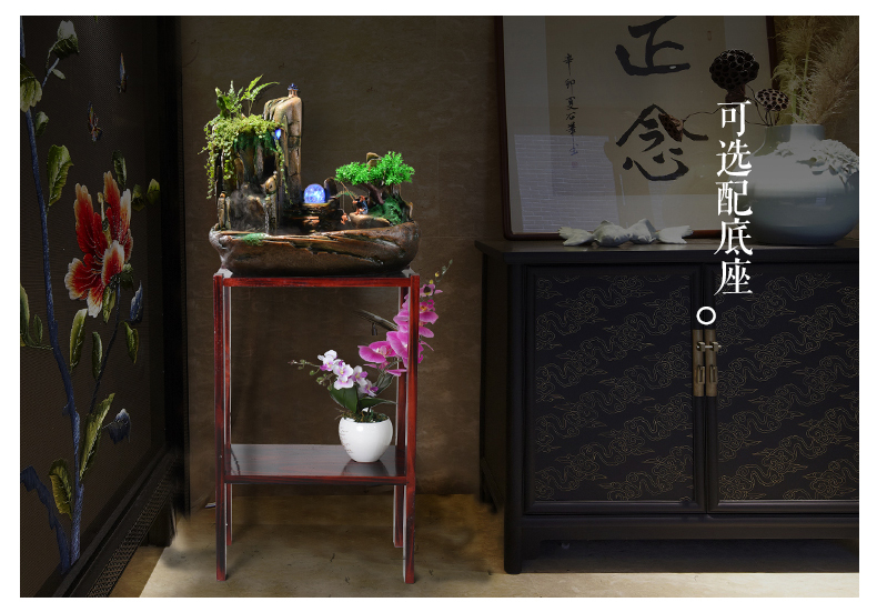 假山流水噴泉，招財(cái)假山噴泉流水盆景