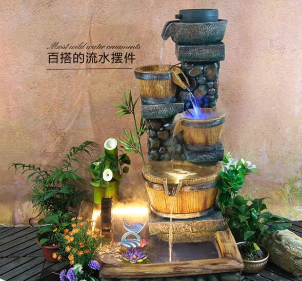 庭院田園假山魚池風(fēng)水輪擺件，不利方位