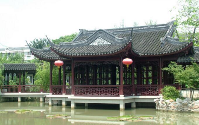 南翔古猗園掠影，亭臺水榭