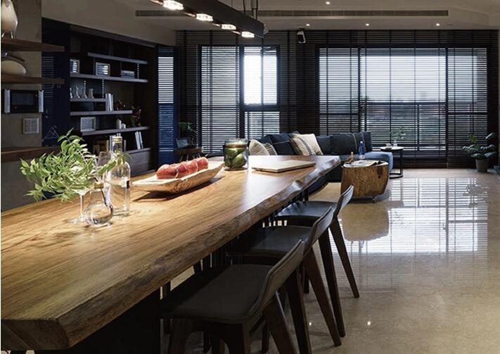 復(fù)古工業(yè)風(fēng)北歐實木鐵藝餐桌