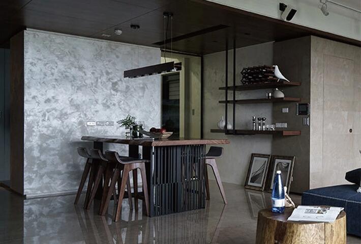 復(fù)古工業(yè)風(fēng)北歐實木鐵藝餐桌