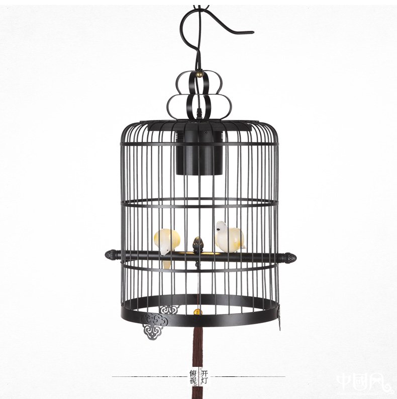 新中式鳥籠吊燈鳥籠燈，福連文苑十足