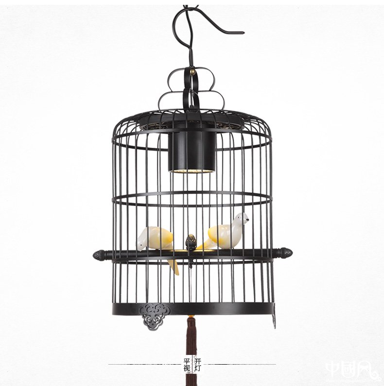 新中式鳥籠吊燈鳥籠燈，福連文苑十足