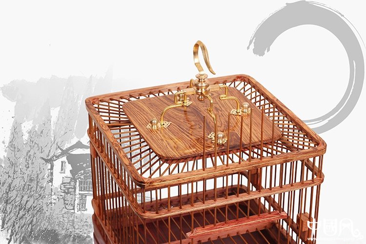 福連文苑紅木鳥籠子