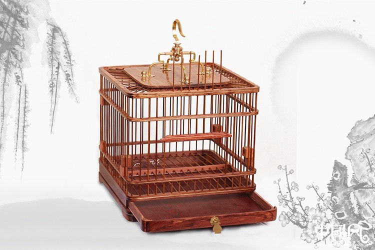 福連文苑紅木鳥籠子