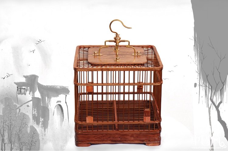 福連文苑紅木鳥籠子