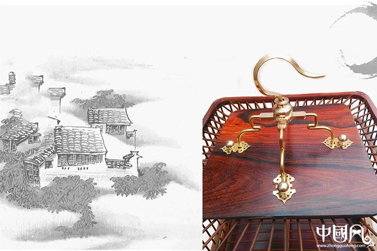 福連文苑紅木鳥籠子