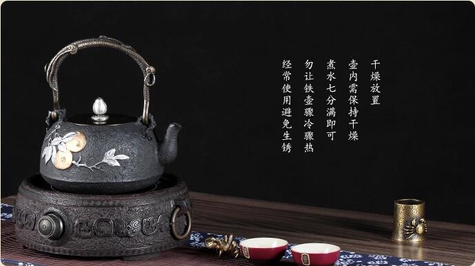 日本鐵壺純手工鑲銀茶壺，日本鐵壺歷史