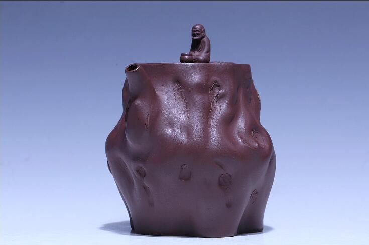 全手工原礦老紫泥茶壺：達(dá)摩問(wèn)禪