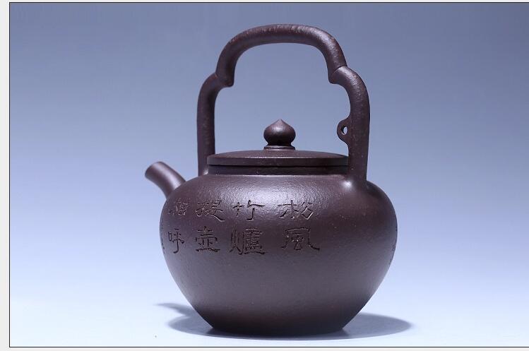 原礦紫泥吳經提梁全手工茶壺