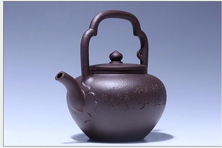 原礦紫泥吳經提梁全手工茶壺