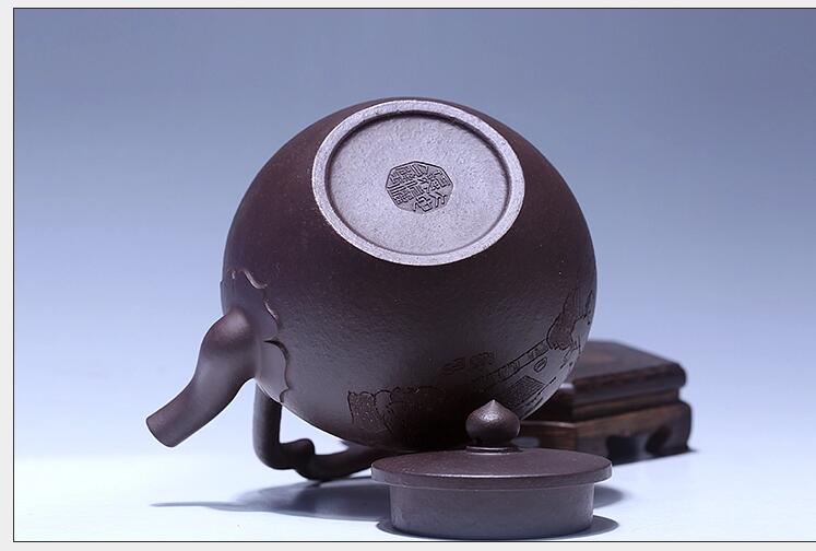 原礦紫泥吳經提梁全手工茶壺