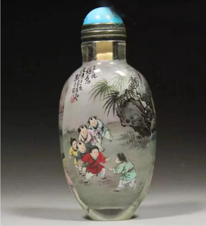 天然水晶內(nèi)畫(huà)鼻煙壺（收藏臻品）