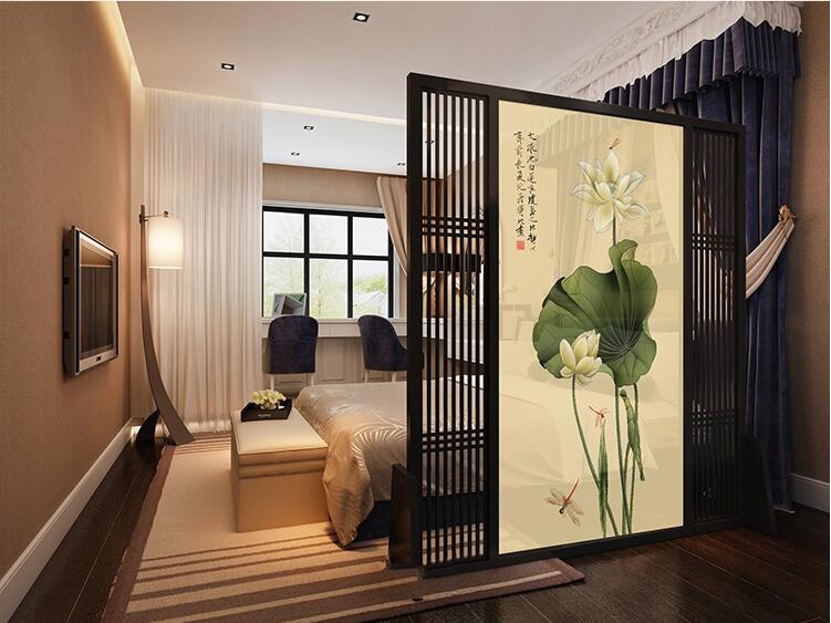 簡約現(xiàn)代中式屏風(fēng)隔斷客廳玄關(guān)