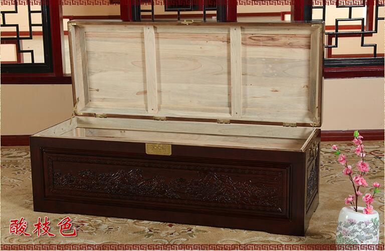 香樟木箱子加長(zhǎng)加厚字畫收藏箱