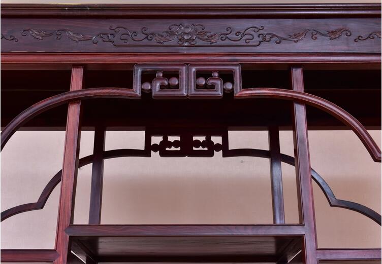 全實木中式大紅酸枝博古架