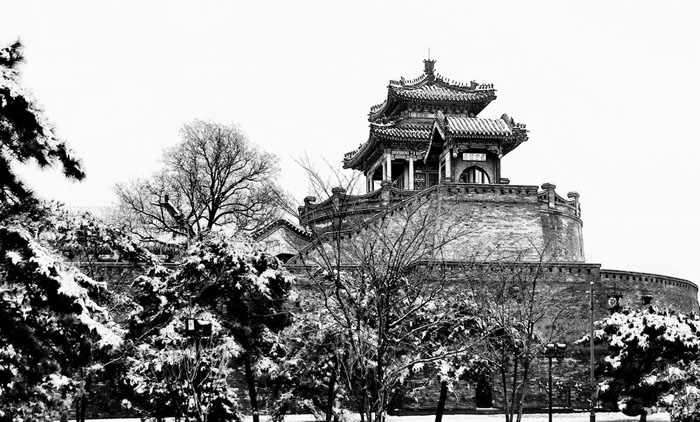 福連文苑手繪叢臺亭臺樓閣