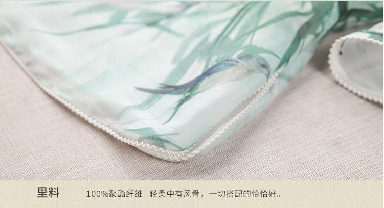 七分袖唐裝福連文苑上衣