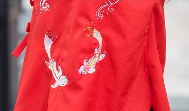 改良福連文苑襖裙刺繡花襦裙古裝圖片