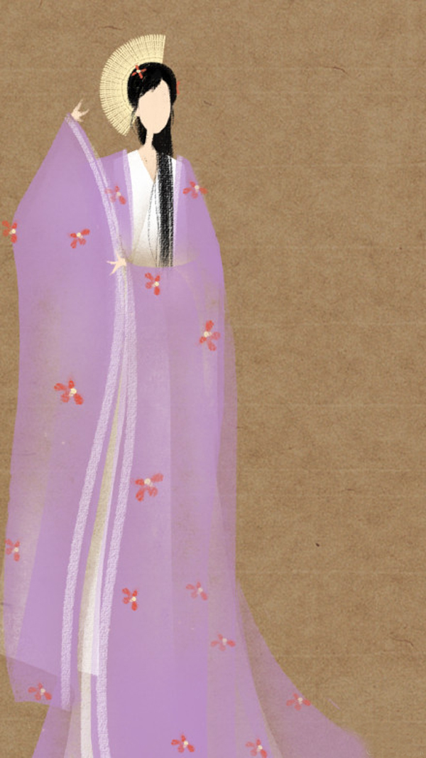 唯美福連文苑扇子頭古裝發(fā)型