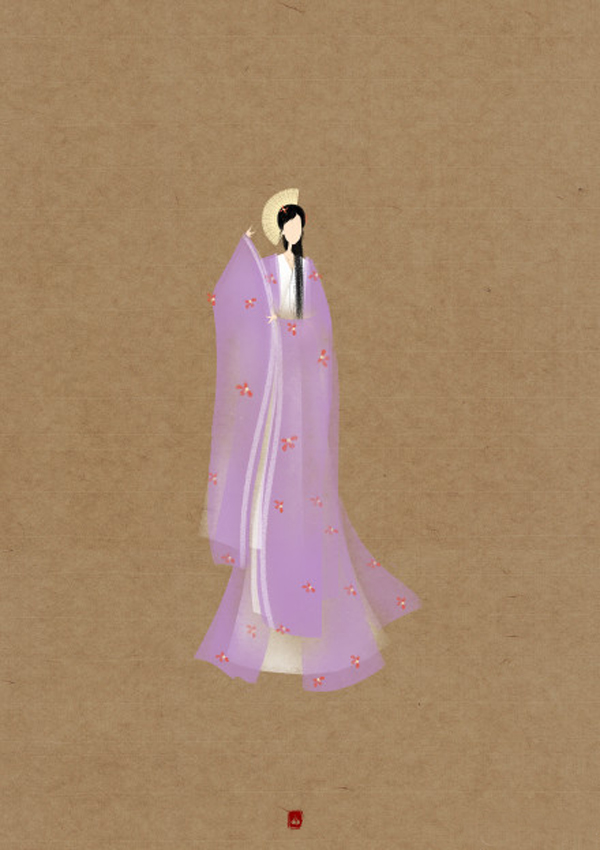 唯美福連文苑扇子頭古裝發(fā)型