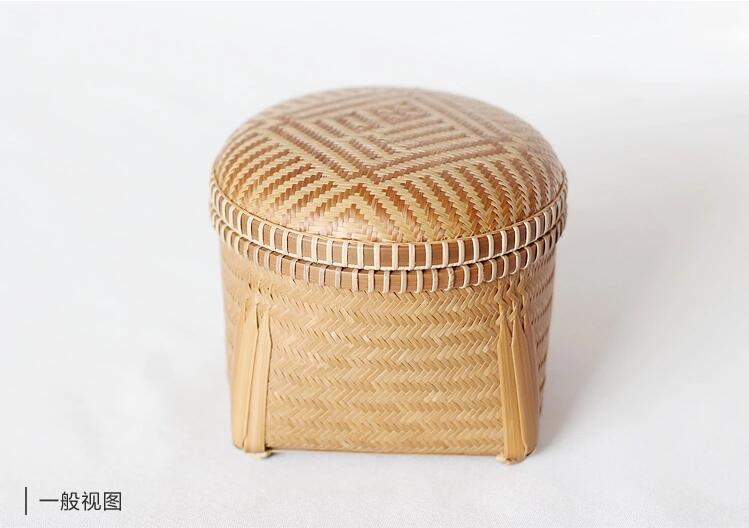 福連文苑手工編織收納篚簍竹編