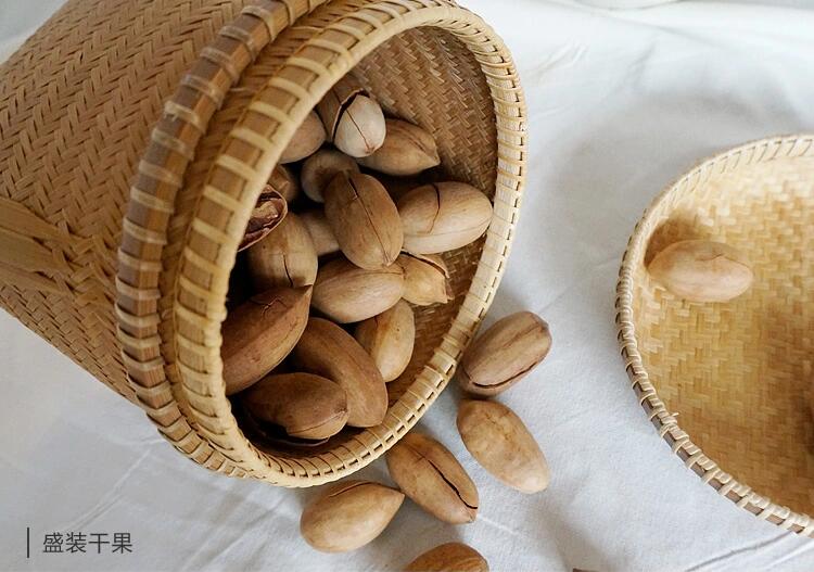 福連文苑手工編織收納篚簍竹編