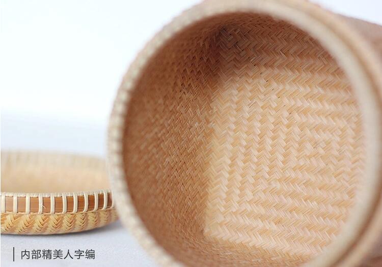 福連文苑手工編織收納篚簍竹編