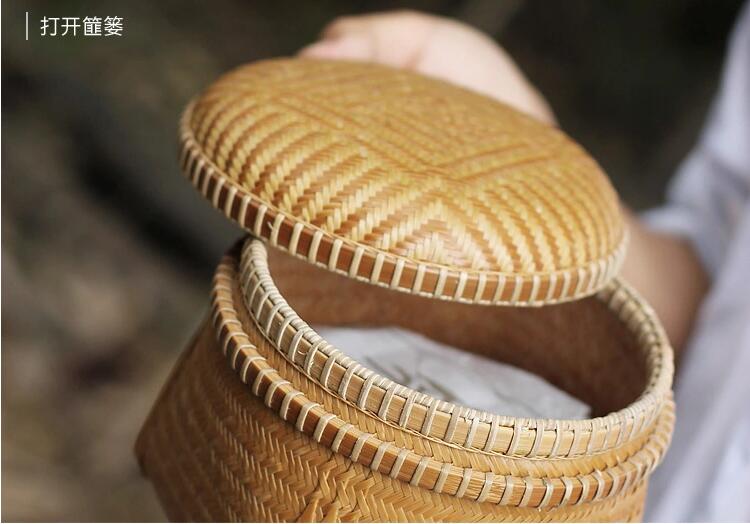 福連文苑手工編織收納篚簍竹編