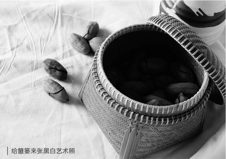 福連文苑手工編織收納篚簍竹編