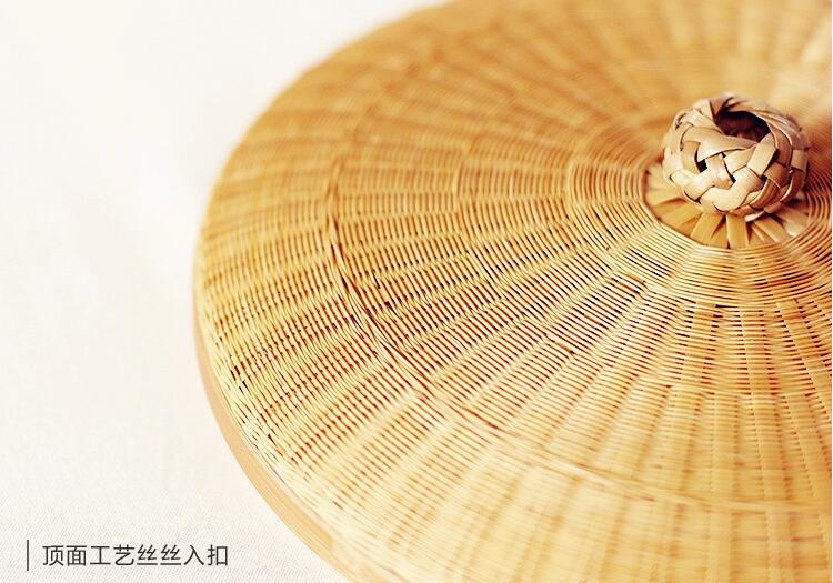 竹編制品福連文苑茶點(diǎn)收納簞籃
