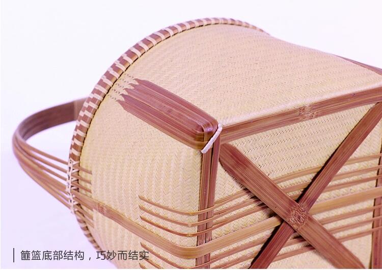 福連文苑竹編收藏品手工竹籃
