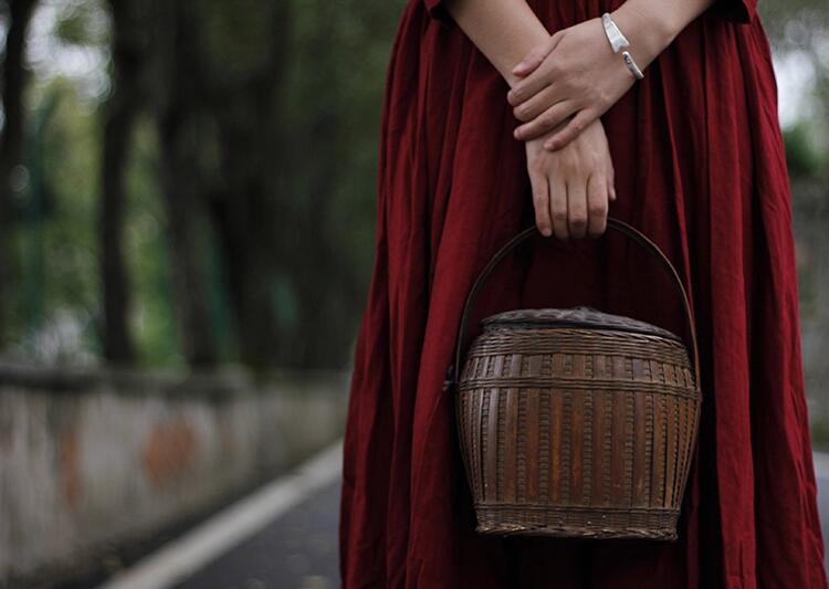 福連文苑竹編提籃