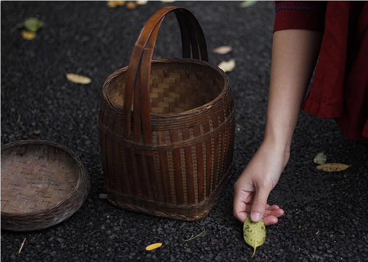 福連文苑竹編提籃