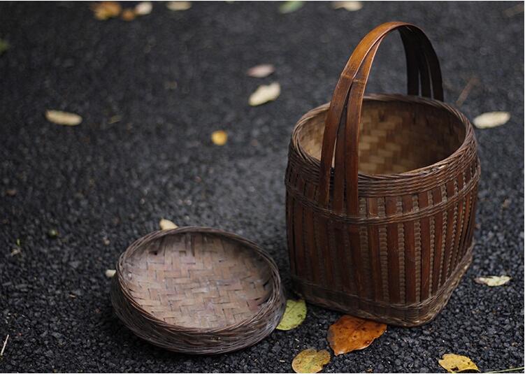 福連文苑竹編提籃