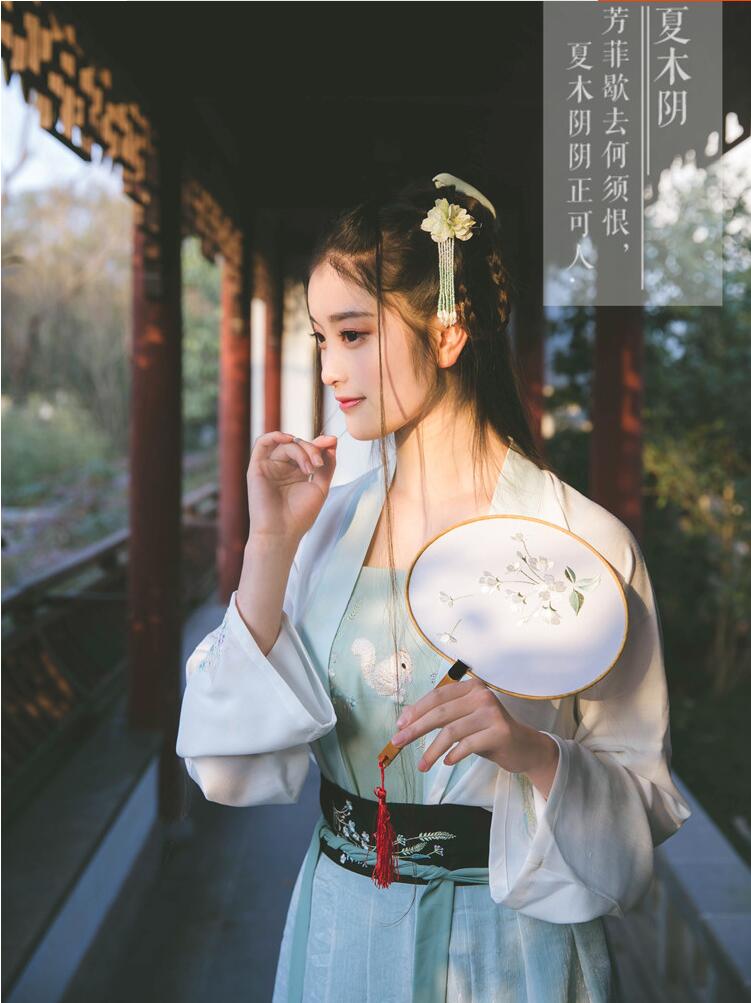 漢服 對(duì)襟齊腰襦裙