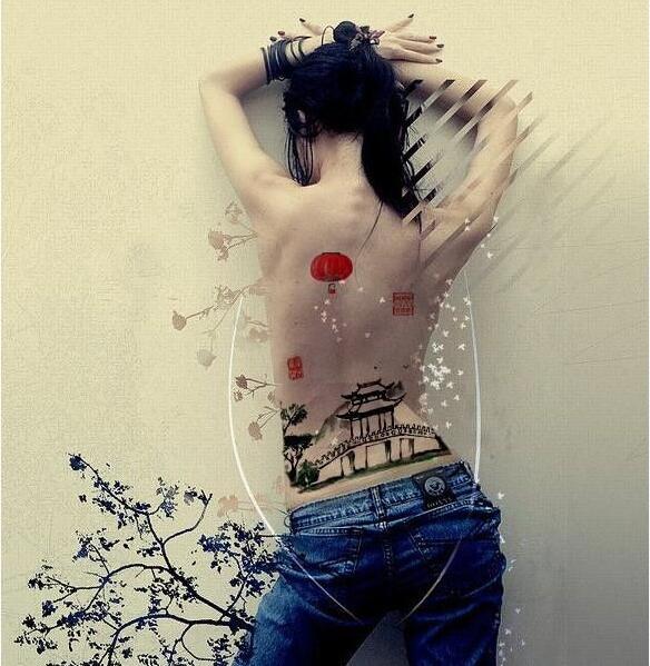 福連文苑人體彩繪 彩繪圖片