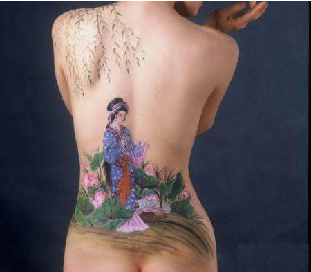 人體彩繪藝術(shù)，福連文苑彩繪