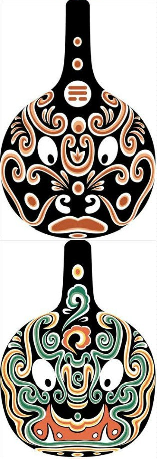 臉譜彩繪，馬勺彩繪臉譜